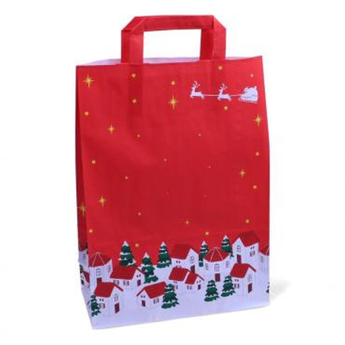 Shoppers carta  h49 X l45 X p15 cm.xmas village piatta