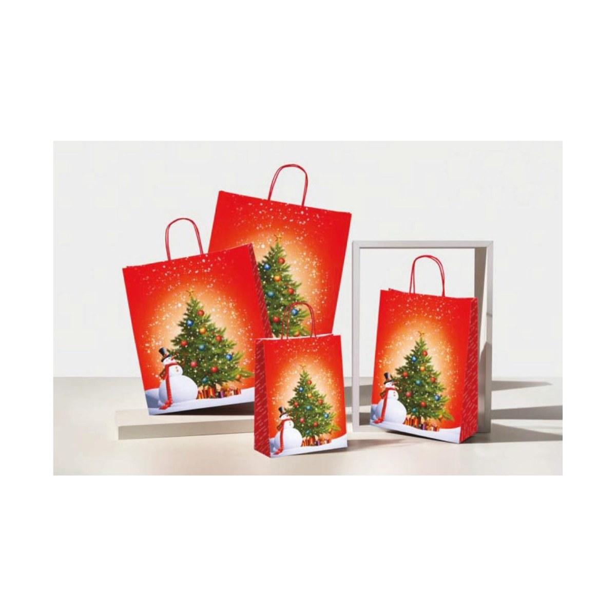 Shoppers carta h29 x l 22 x p10 fantasia snowman