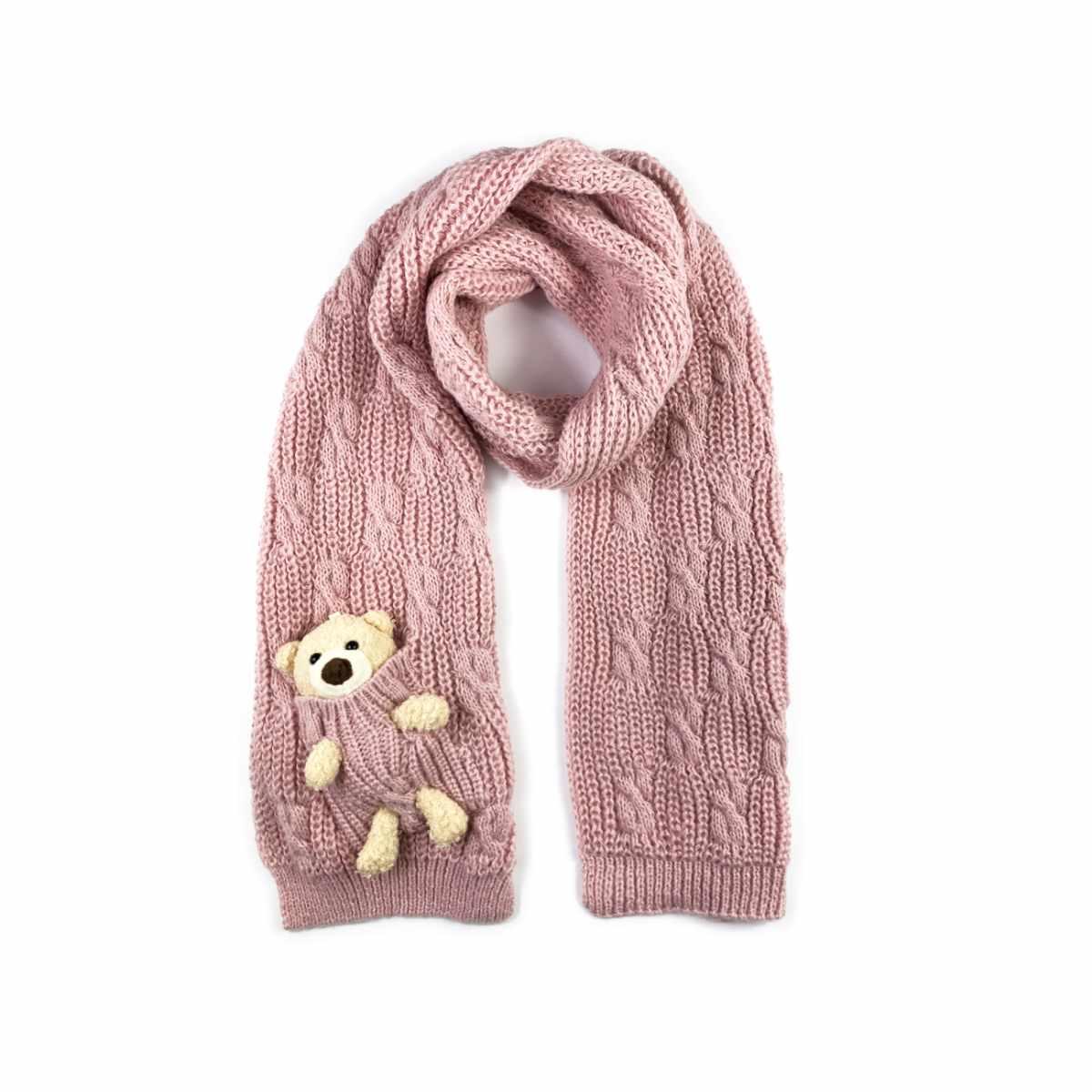 Sciarpa bimba con orsetto Le Kikke