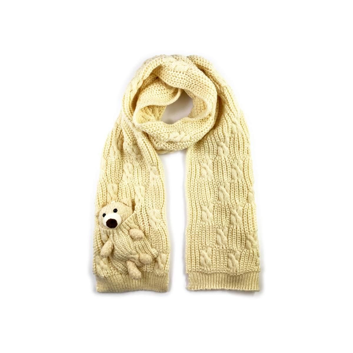 Sciarpa bimba con orsetto Le Kikke
