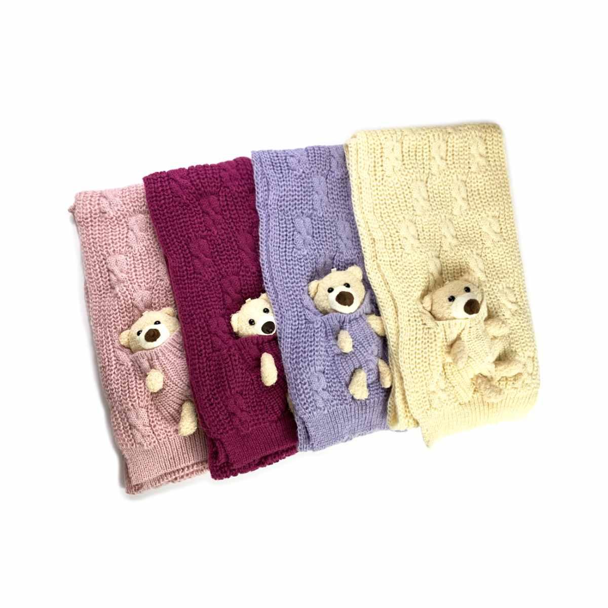 Sciarpa bimba con orsetto Le Kikke