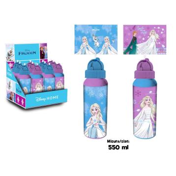 Borraccia in alluminio con cannuccia 550 ml frozen