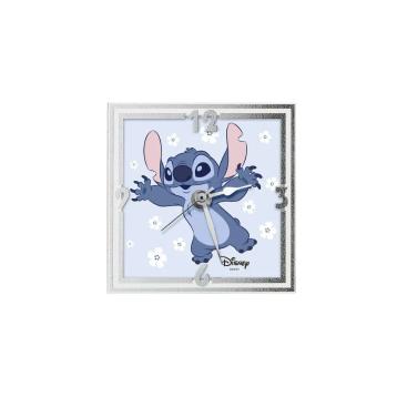 Orologio da comodino valenti disney stitch 13,5x13,5 cm