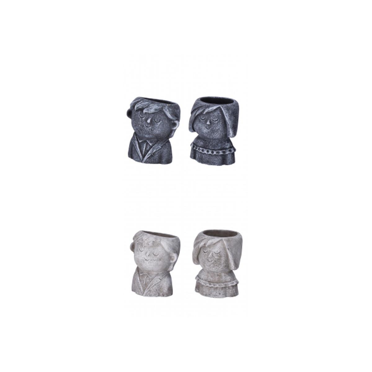 Vaso in cemento Face d9,5xh11,5 cm