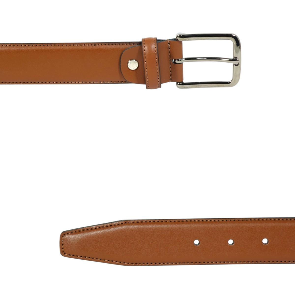 Cintura uomo materiale box/crosta bombata e cucita Made in Italy
