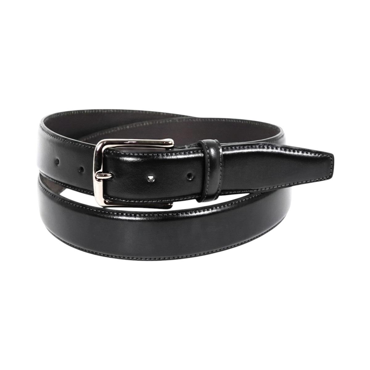 Cintura uomo materiale box/crosta bombata e cucita Made in Italy