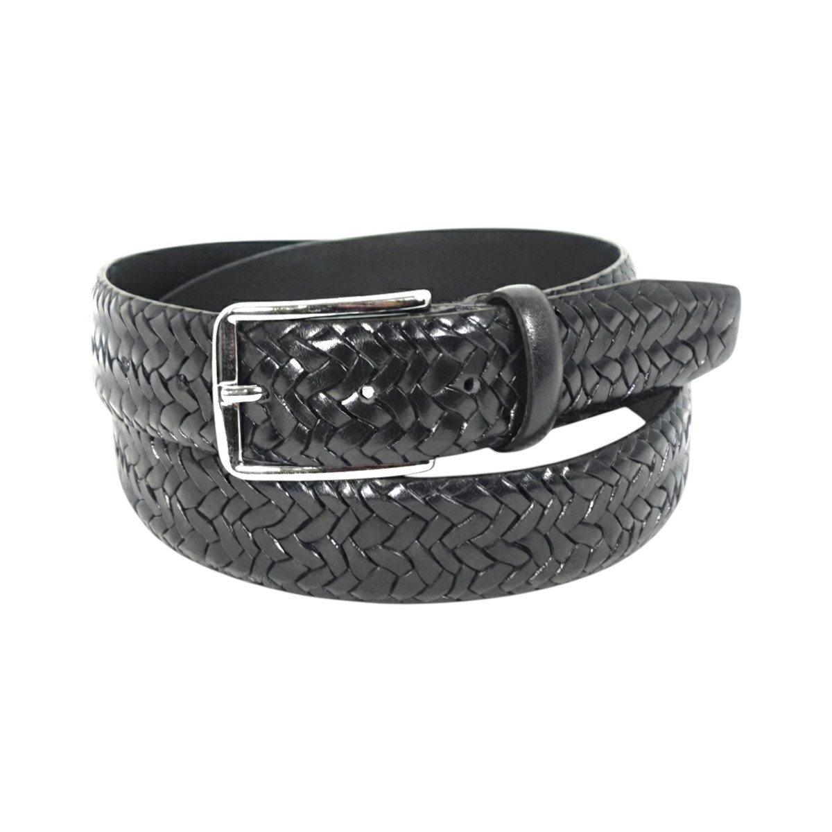 Cintura uomo in pelle volonata stampa treccia Made in Italy