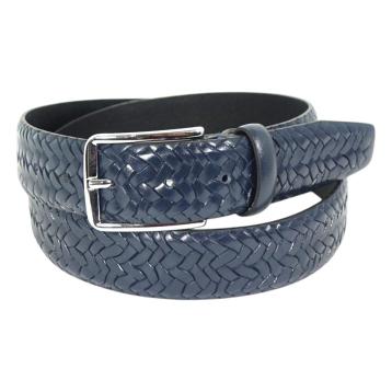 Cintura uomo in pelle volonata stampa treccia Made in Italy