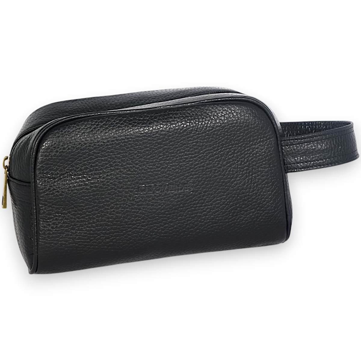 Pouchette con manico uomo in vera pelle Capoverde Made in Italy