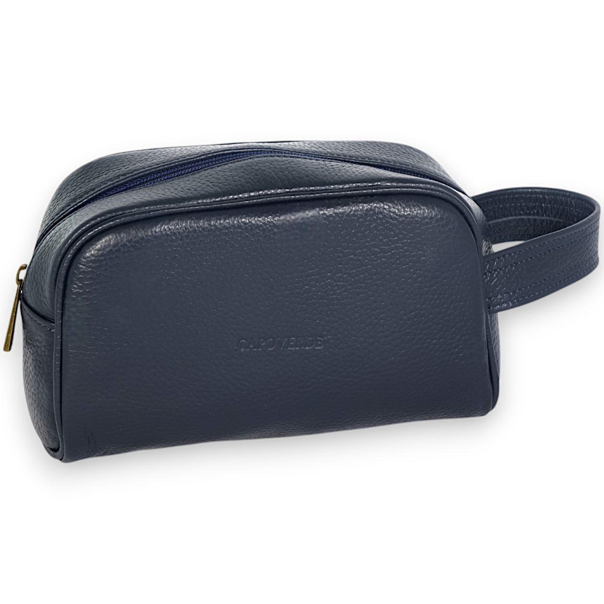 Pouchette con manico uomo in vera pelle Capoverde Made in Italy