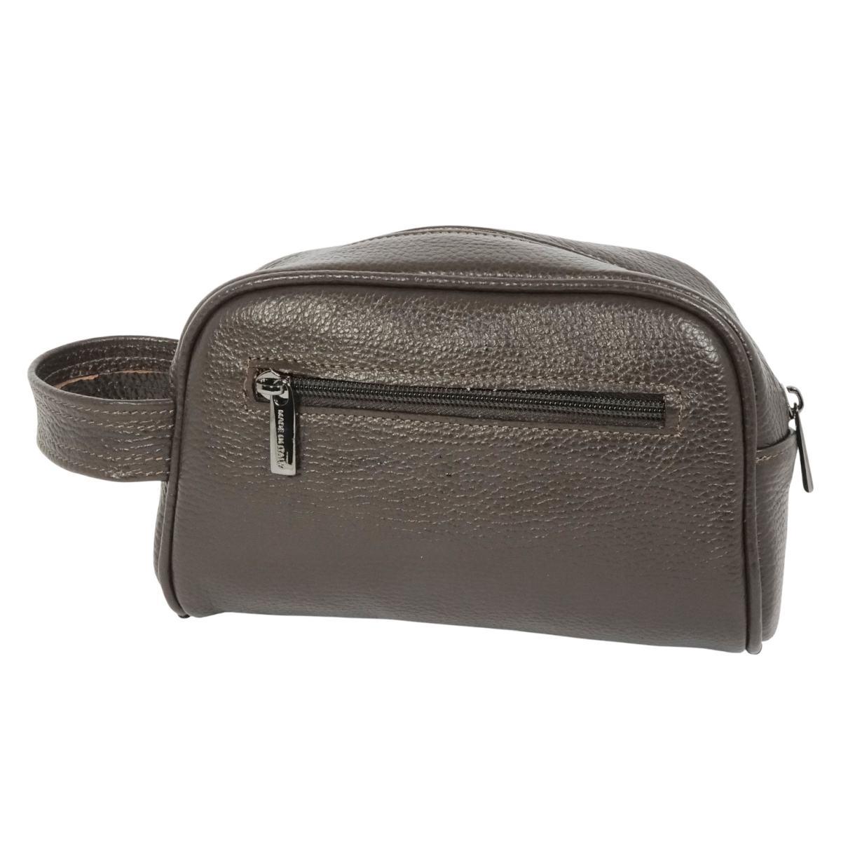 Pouchette con manico uomo in vera pelle Capoverde Made in Italy