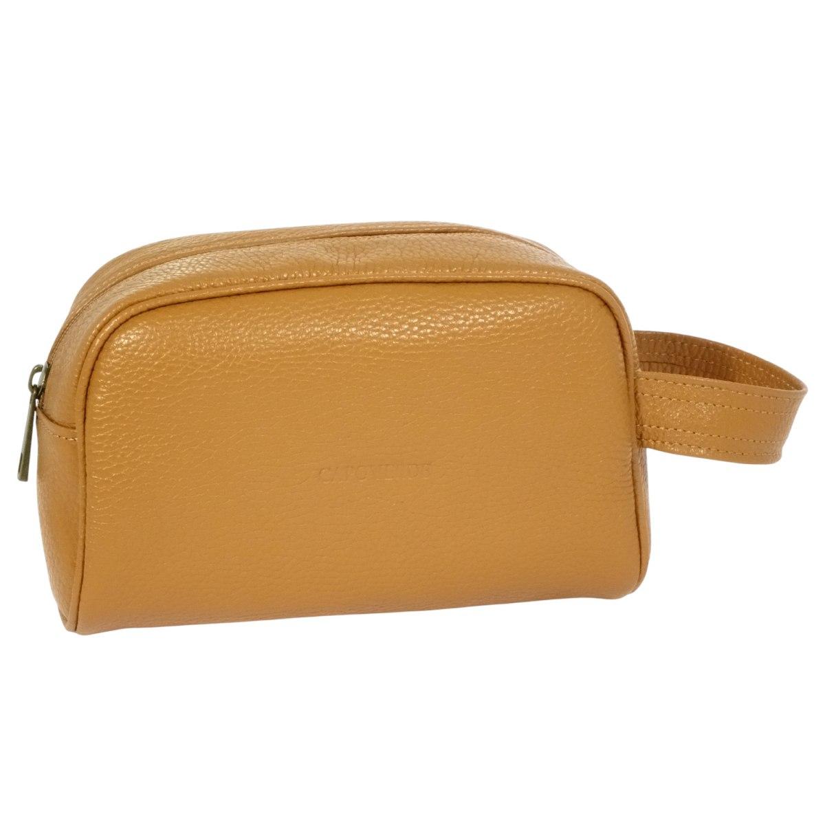 Pouchette con manico uomo in vera pelle Capoverde Made in Italy