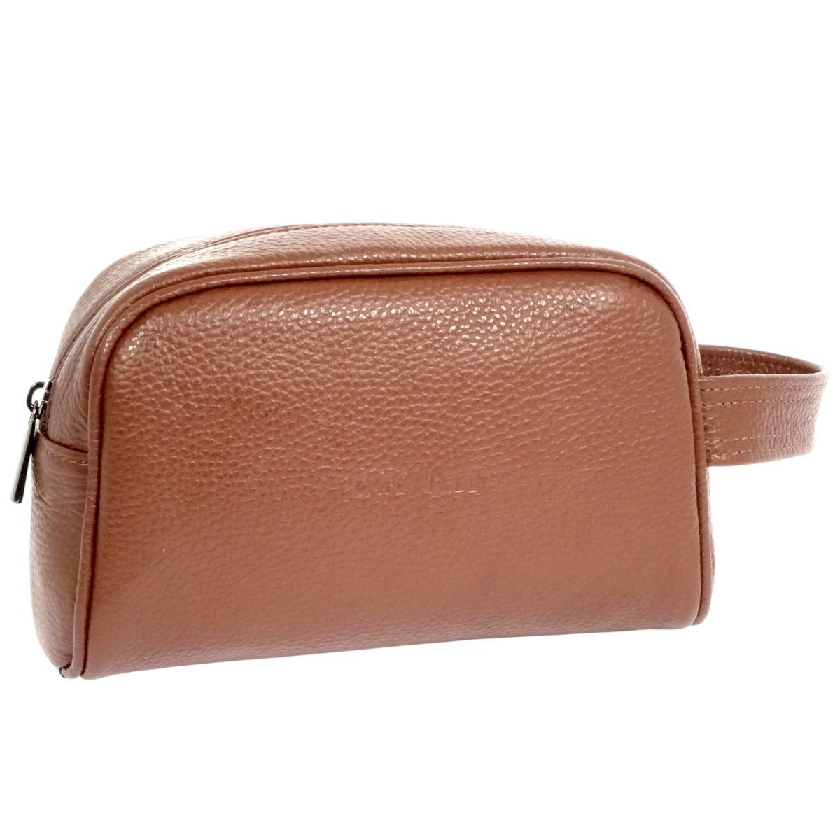 Pouchette con manico uomo in vera pelle Capoverde Made in Italy