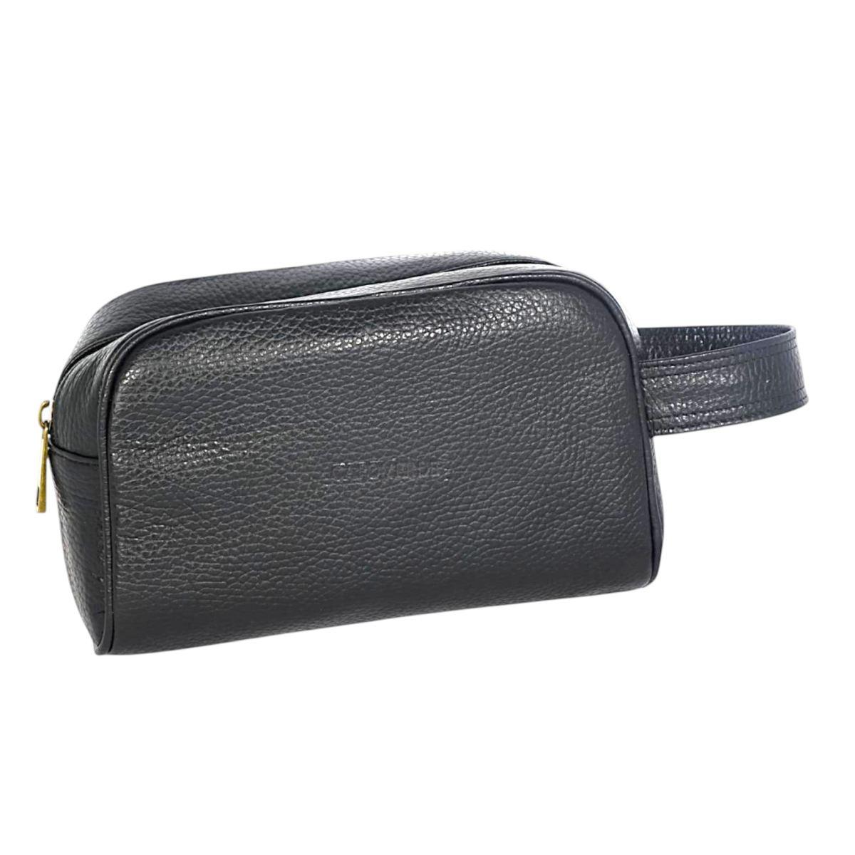 Pouchette con manico uomo in vera pelle Capoverde Made in Italy