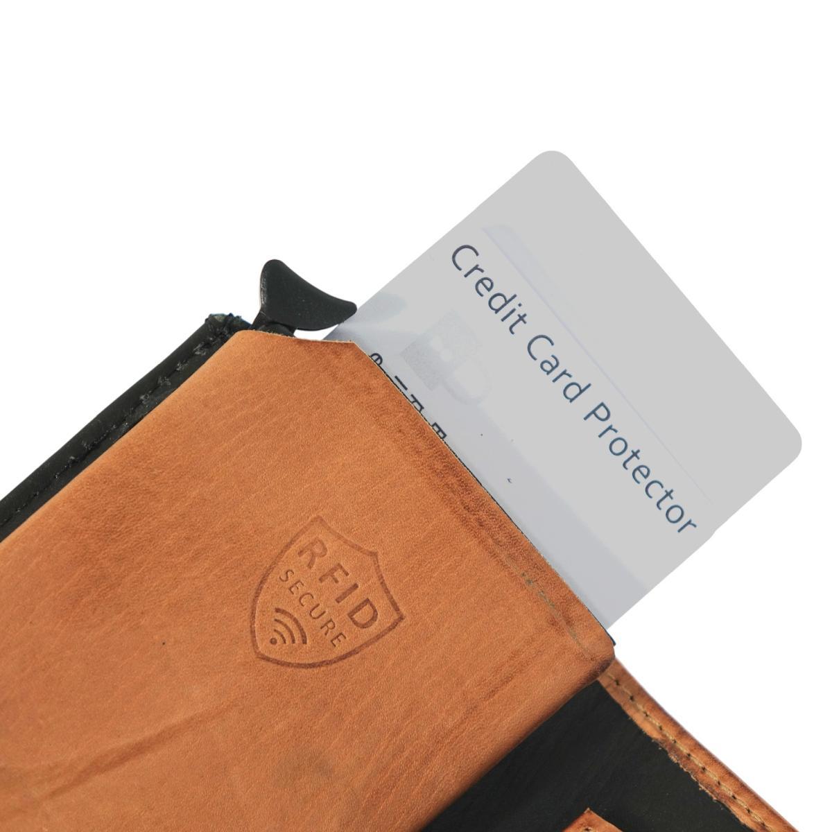 Portafogli portacarte a scatto uomo in pelle con RFID Roncato