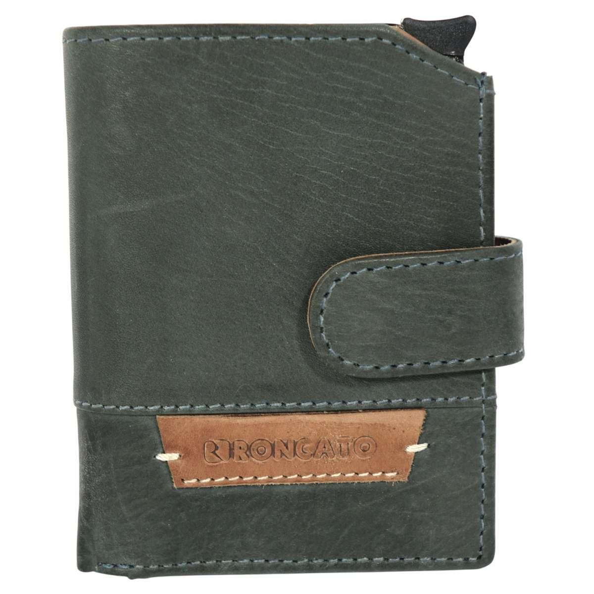Portafogli portacarte a scatto uomo in pelle con RFID Roncato
