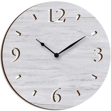 Orologio da parete 32x32 cm wood white Lupia