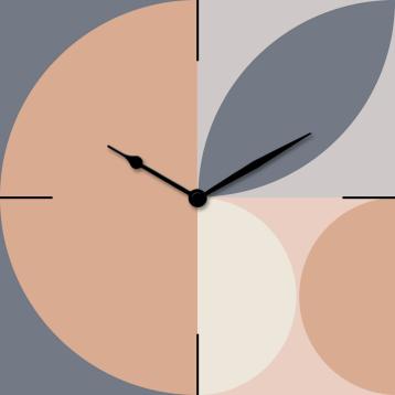 Orologio da parete 30x30 cm geometric mosaic lupia