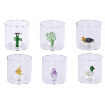 Bicchiere in vetro con figura 3d da 360 ml
