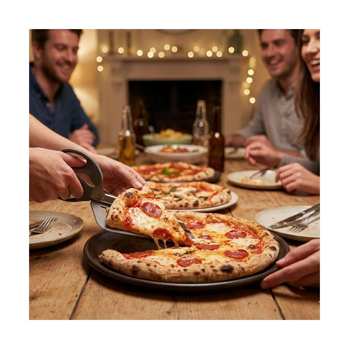 Forbici pizza in acciaio con manico in plastica 32,5 cm<br /><br />