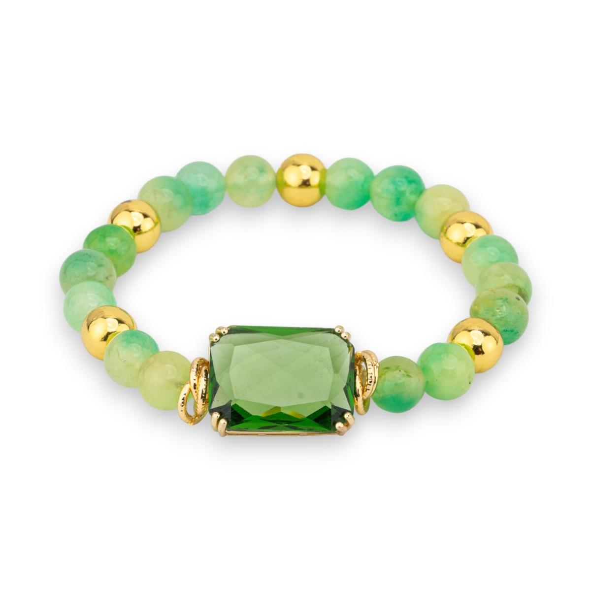Bracciale con perle di fiume potato 7,5-8 mm con ematita e occhi di gatto