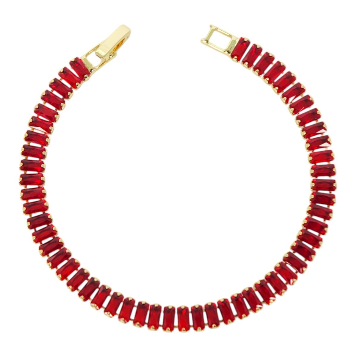 Bracciale tennis donna con pietre taglio baguette linea Clara