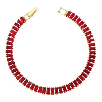 Bracciale tennis donna con pietre taglio baguette linea Clara