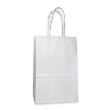 Shoppers carta  h 26 x p 11 x l 27  colore nebbia manico corda