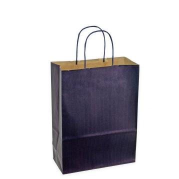 Shoppers in carta colore blu eco  h36 x p12 x l40