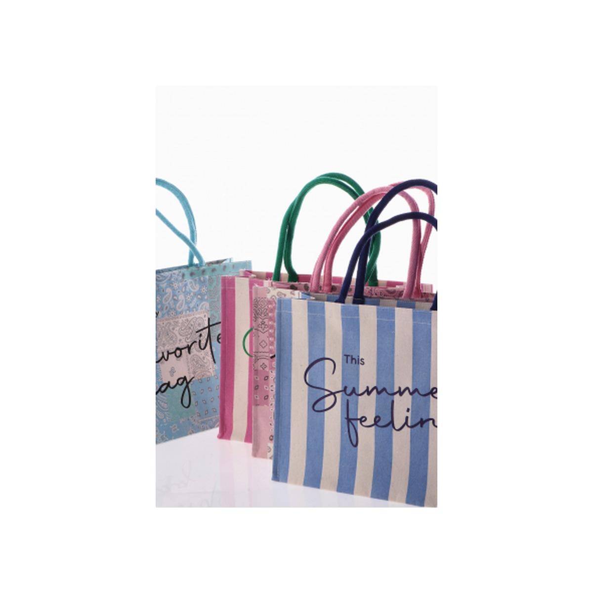 Borsa mare in cotone stampato 41x13x h.32 cm