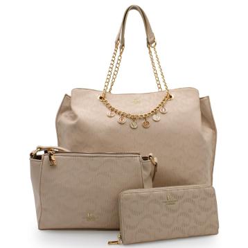 Set 3 pezzi donna Enrico Coveri Shopping Tracolla e Portafogli