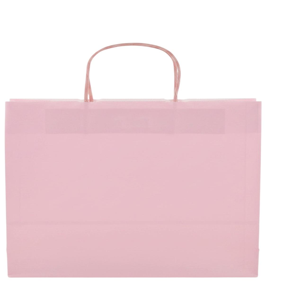 Shopper in carta h.49 x l.55 x p.15 cm colore rosa