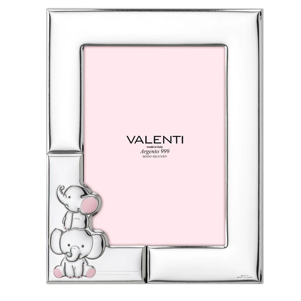 Cornice elefantini rosa 13x18 cm Valenti
