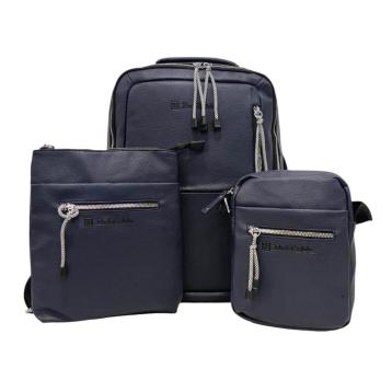 Set 3 pezzi uomo zaino e due tracolle Renato Balestra