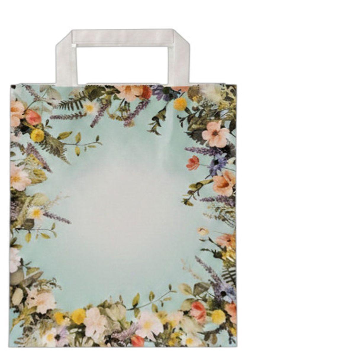 Shopper in carta h.45 x l.32 x p.17 cm fantasia flores
