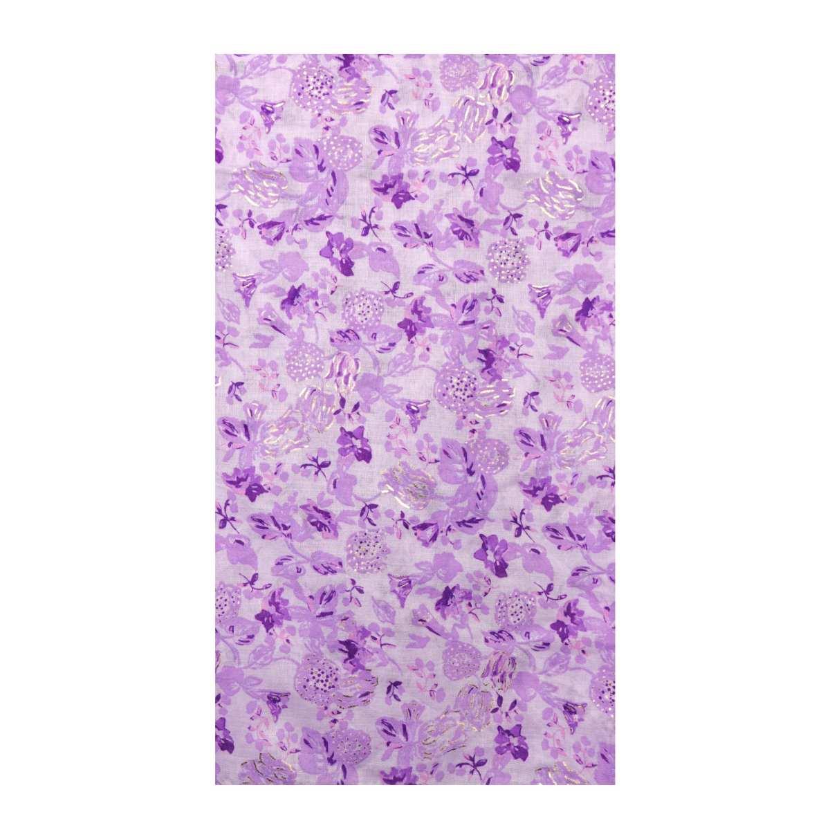 Sciarpa donna in viscosa motivo floreale con dettagli dorati Martissima by Marta Marzotto