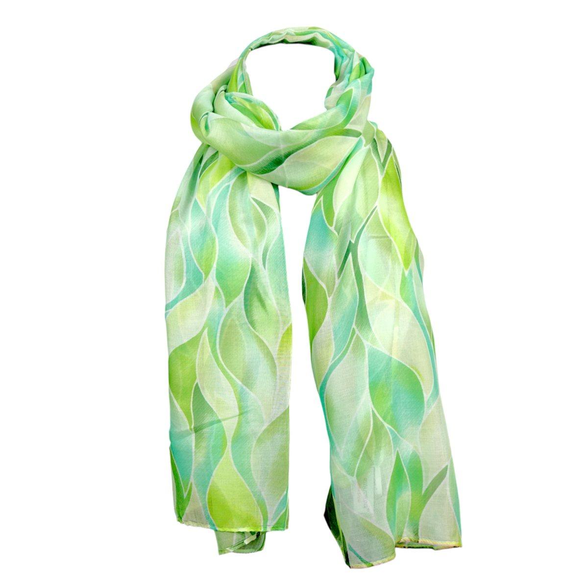 Sciarpa donna in viscosa fantasia foglie Regina Schrecker