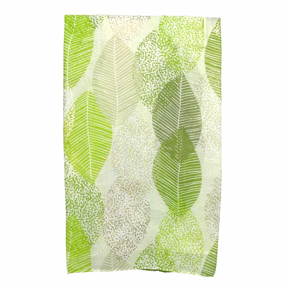 Sciarpa donna in viscosa fantasia foglie con dettagli dorat iRegina Schrecker