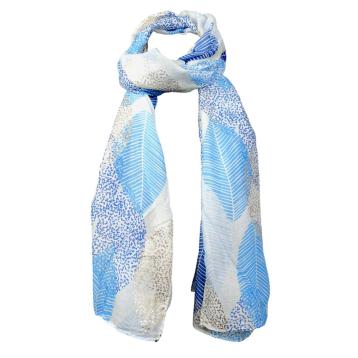 Sciarpa donna in viscosa fantasia foglie con dettagli dorat iRegina Schrecker