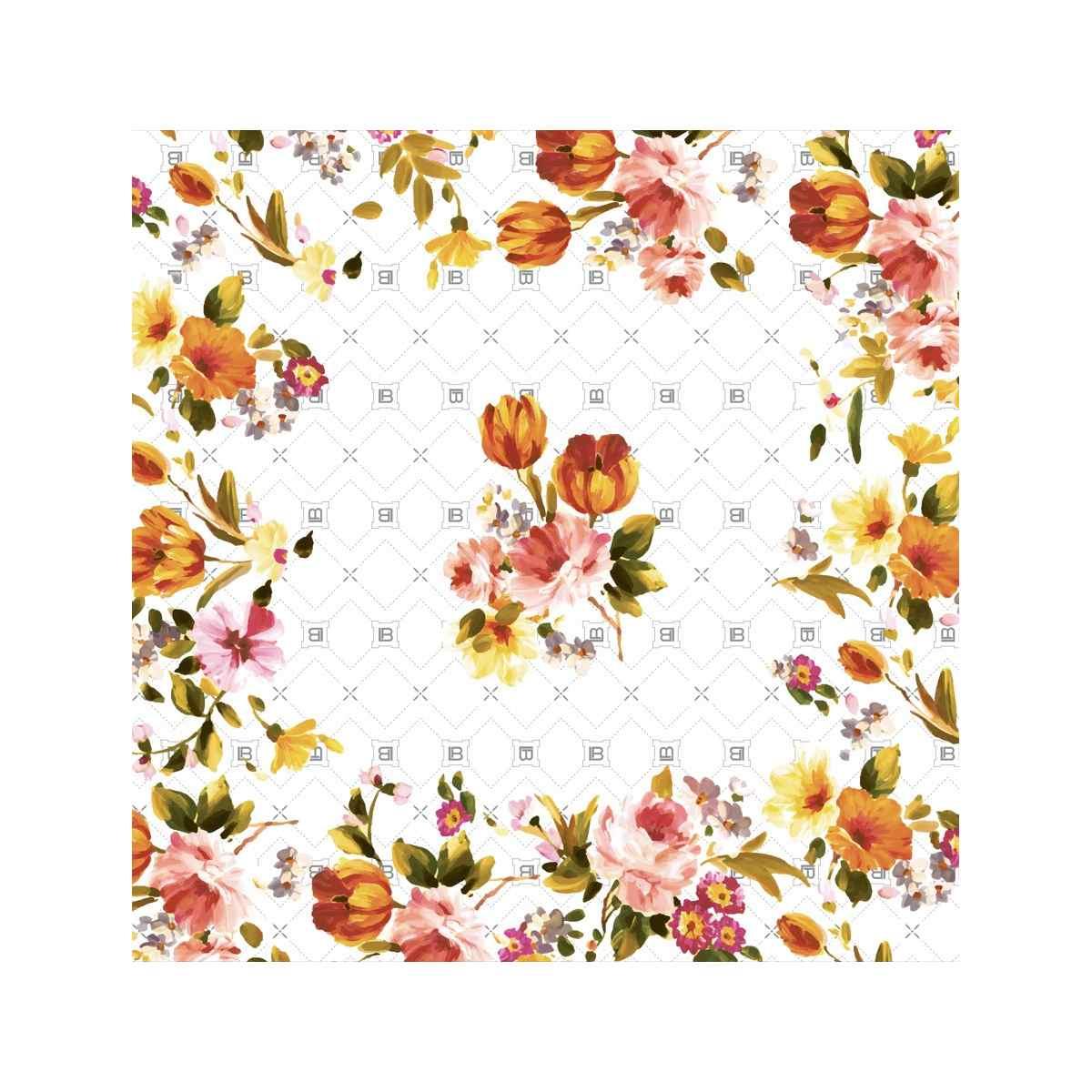 Foulard donna raso fiori e logo Laura Biagiotti