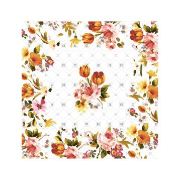 Foulard donna raso fiori e logo Laura Biagiotti