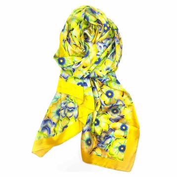 Sciarpa donna fiori raso Laura Biagiotti