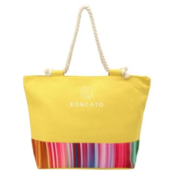 Borsa mare in sintetico con manici in corda Roncato