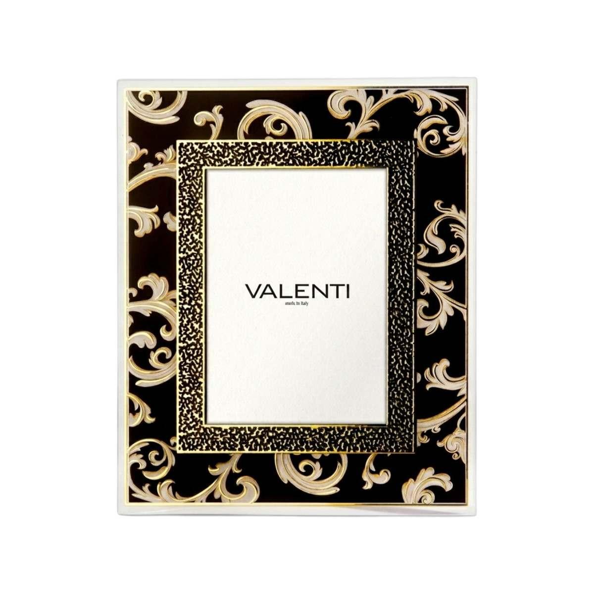 Cornice portafoto stile barocco nera e oro 13x18 cm Valenti