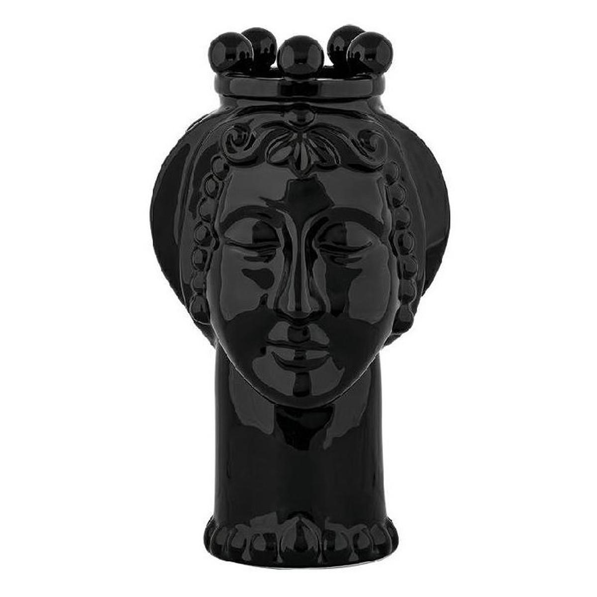Vaso volto Frangipani nero Villa Altachiara