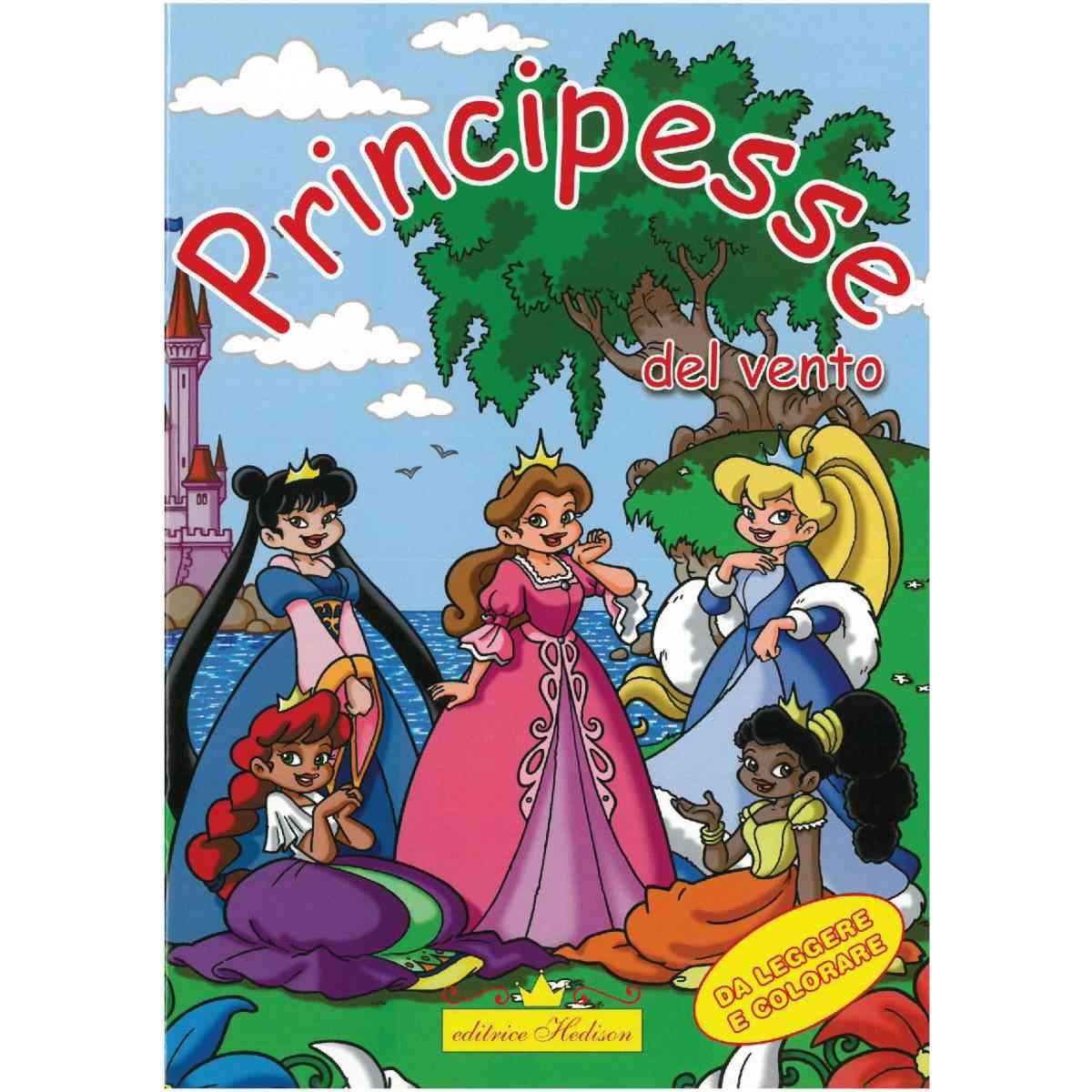 Libro da colorare Principesse del vento da leggere e colorare