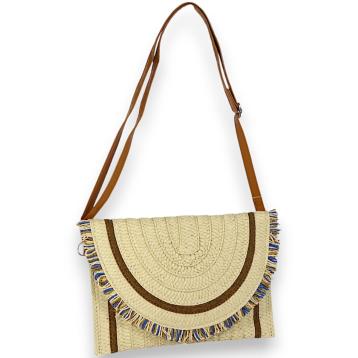 Borsa tracolla mare con patta sfrangiata Verve