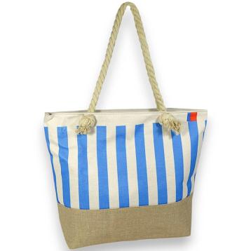 Borsa mare donna con manici in corda e cerniera Verve