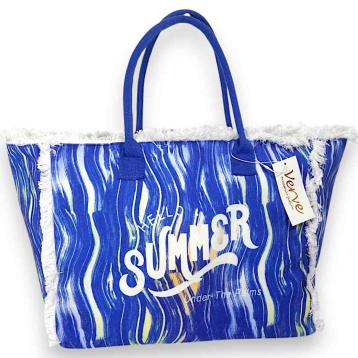 Borsa mare donna aperta profili sfrangiati Verve