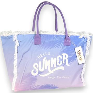 Borsa mare donna aperta profili sfrangiati Verve